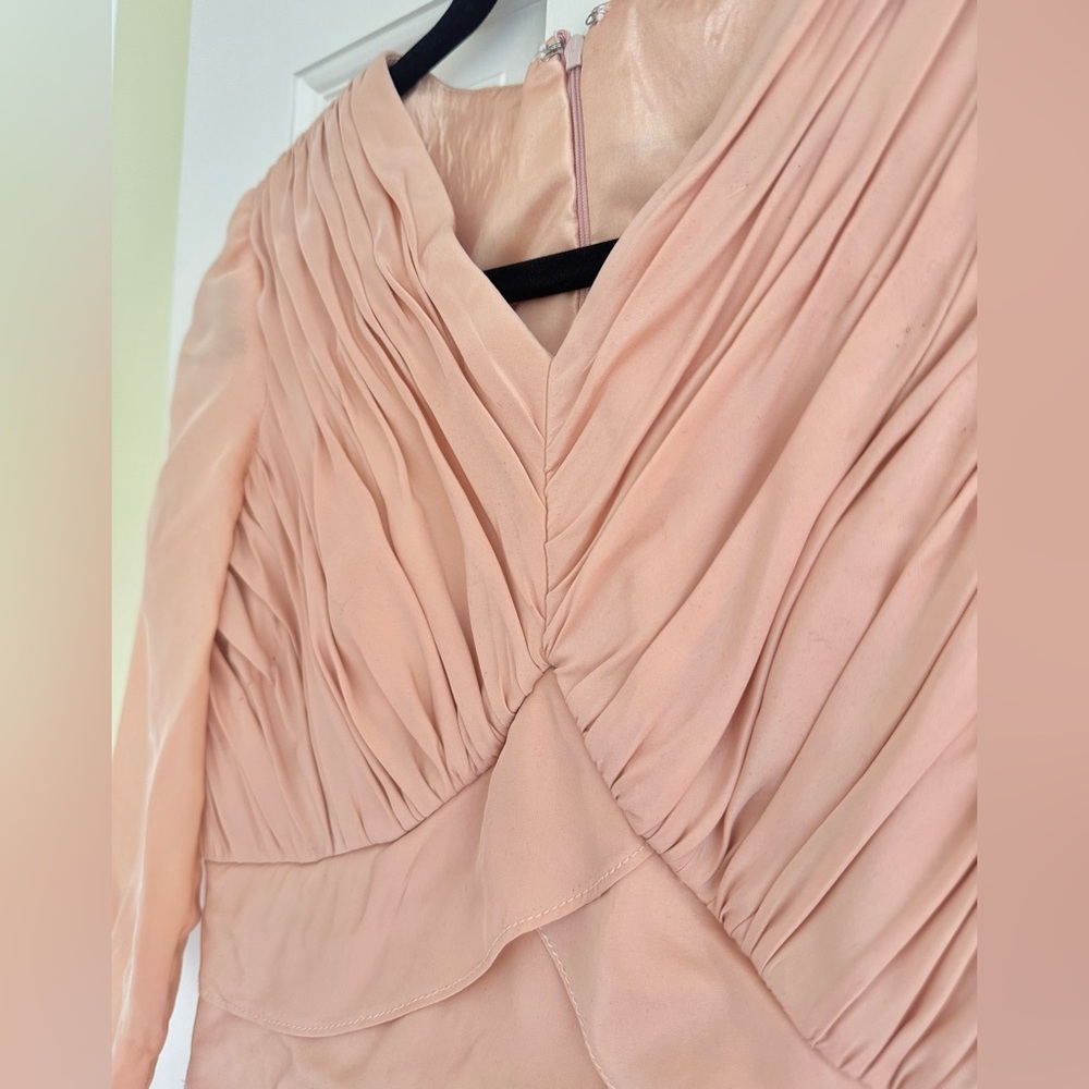 Vintage Tiered Ruffle Pink Women's Dress - Picture 3 of 6